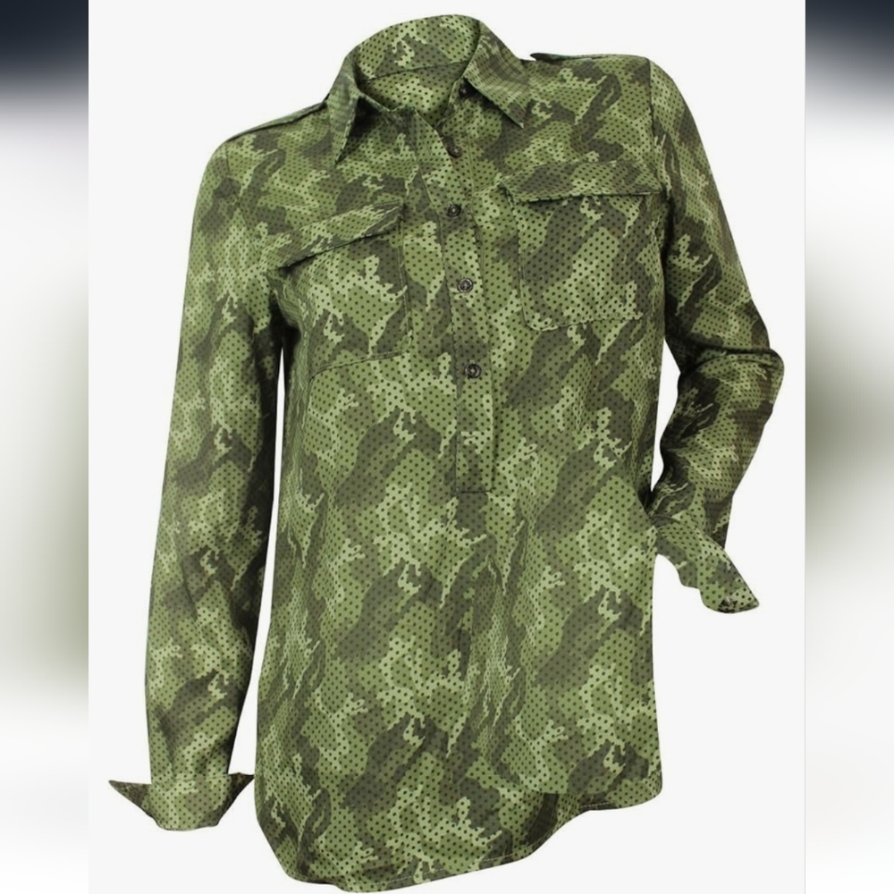 Tommy Hilfiger Camouflage Polka Dot Popover Shirt